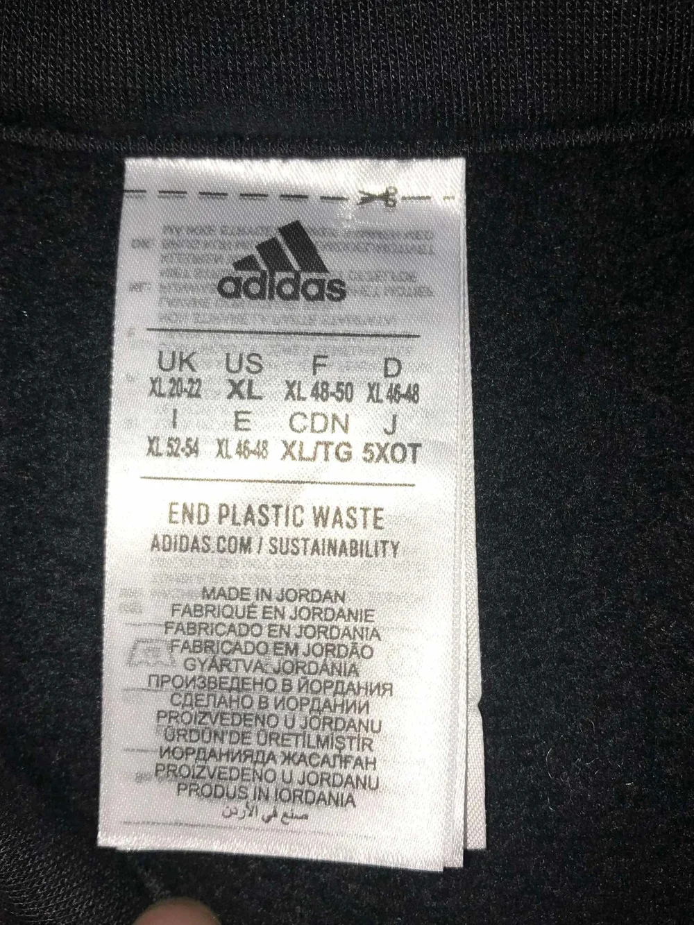 adidas Black Half-Zip Pullover with White Logo